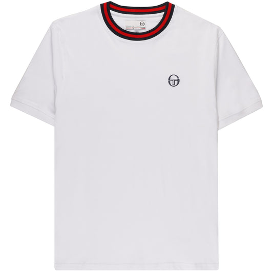 Sergio Tacchini Men's SS Rainer Ringer T Shirt White