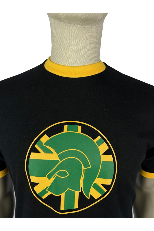 Trojan Records Men's TC1046 Flag Logo T Shirt Jamaica Black