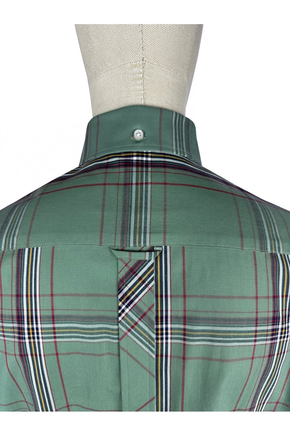 Trojan Records Men's TC1062 SS Large Check Shirt Green