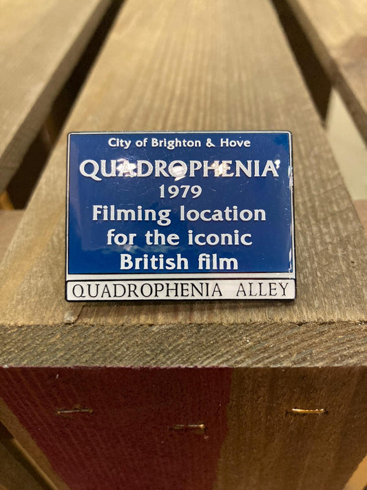 Quadrophenia Alley Offical Blue Plaque Pin Badge