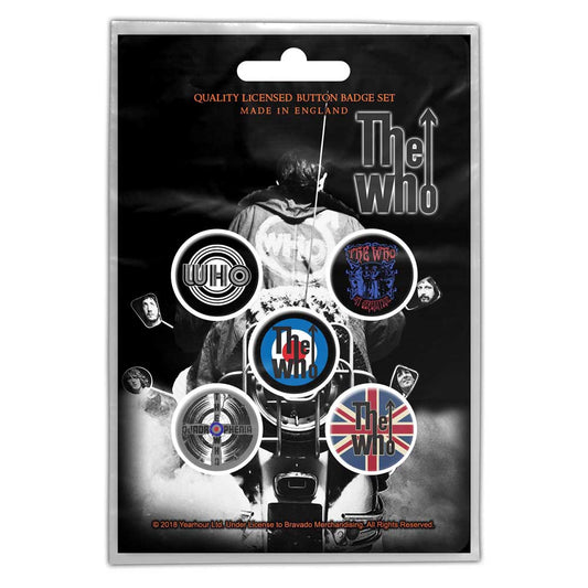 The Who Official Quadrophenia Button Badge Pack