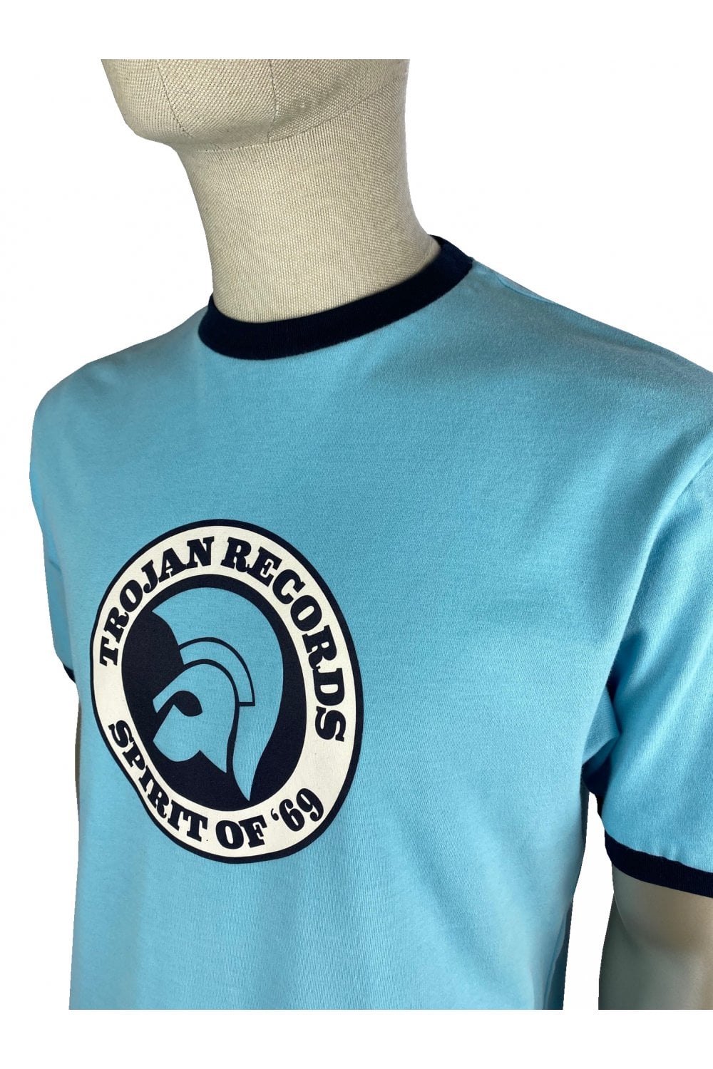 Trojan Records Men's TC1006 Spirit Of '69 Logo Tee Shirt Mint